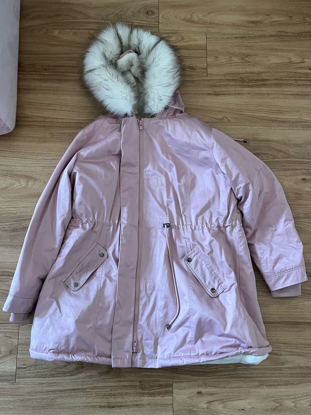 torrid Dusty Pink Faux-Fur Hooded Parka